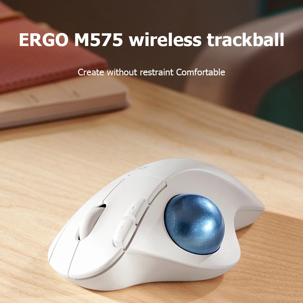 Logitech ERGO Trackingball Mouse sem Fio, Mouse Win10 macOS Versão Ergonomia Gaming Mouse de baixa energia tecnologia