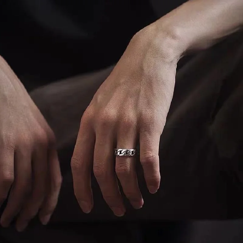 Moda 925 anéis de prata esterlina geométricas Ocos oval Breve dedo de finas jóias festa de cocktail ring dia dos namorados os Casais presentes