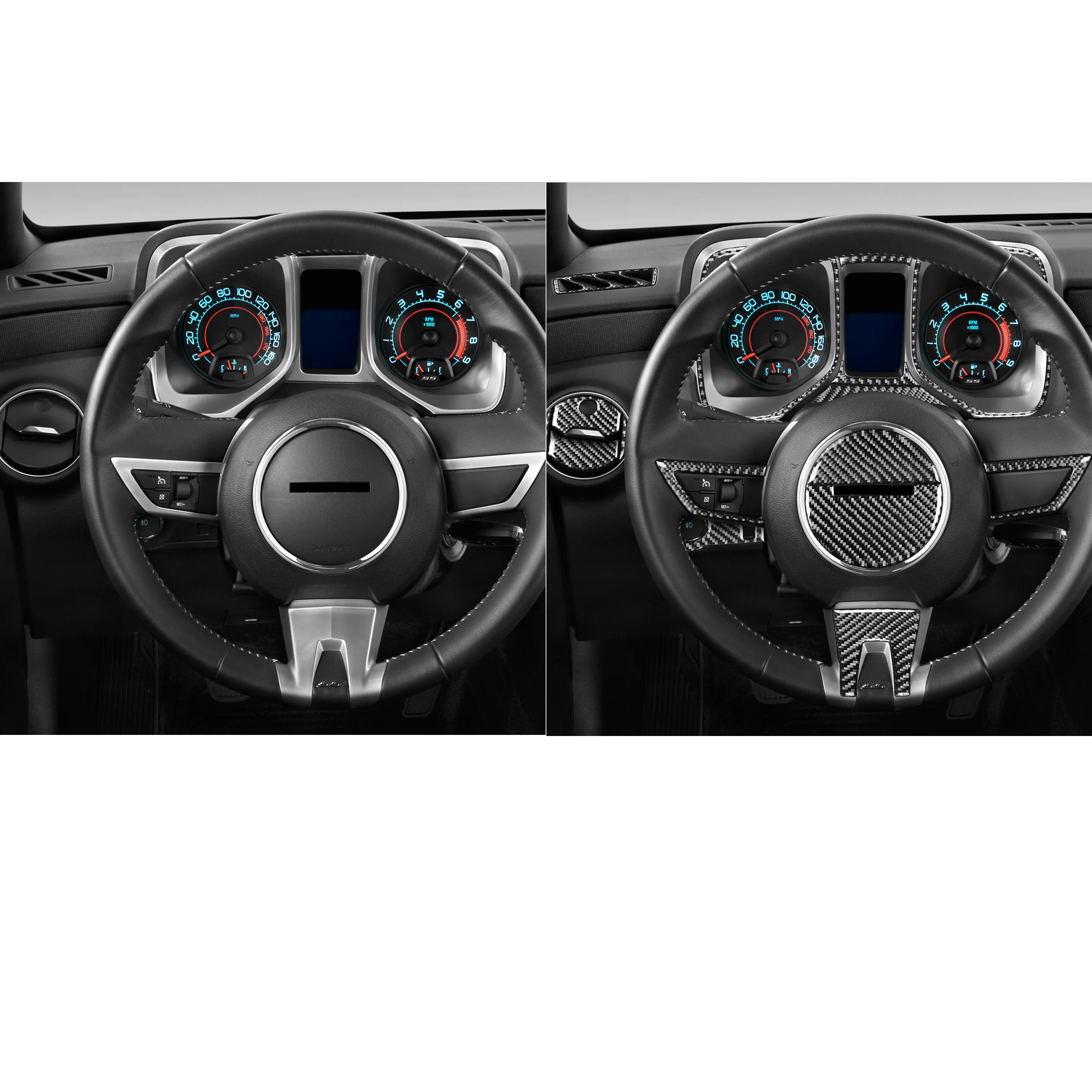 Para Chevrolet Camaro 2010-2011 Várias Cores De Fibra De Carbono Adesivo Do Painel De Instrumentos, Central De Controle De Conjunto De Interior De Acessórios Para Carros