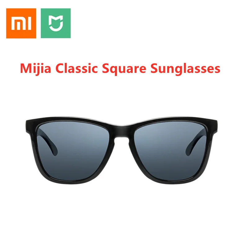 Xiaomi Mijia Quadrado Clássico Óculos de sol TAC Polarizadas, Lentes de Óculos Retro Quadro de Luz sem parafusos Proteção UV Driver Mulheres Mem