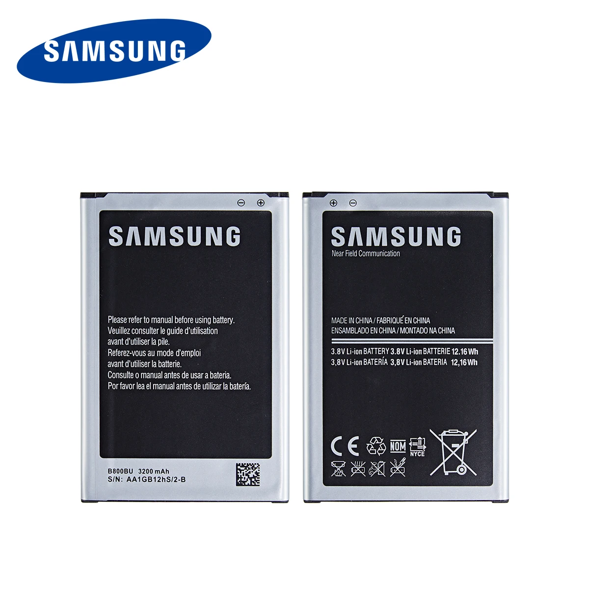 SAMSUNG Original B800BE B800BC B800BU da Bateria Para Samsung Galaxy Note 3 N900 N9002 N9005 N9006 N9008 Bateria de Substituição com WO