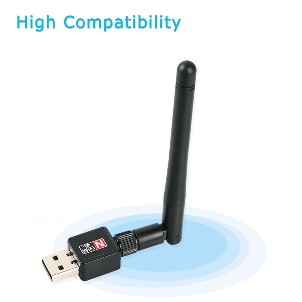 WiFi USB Adaptador Receptor MT7601 Lan Placa de Rede sem Fio PC Portátil 150Mbps 2.4 Ghz Antena Externa Receptor de wi-Fi