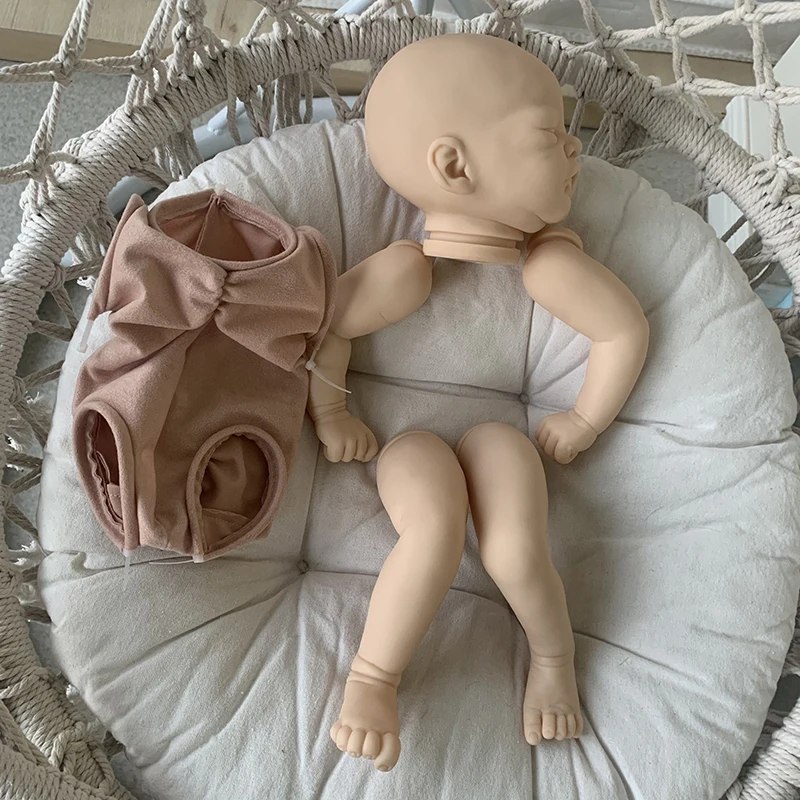 Renascer Kit 19Inch Renascer da Criança do Bebê Jonas Fresco de Cor Suave Realistc DIY em Branco Boneca Kit