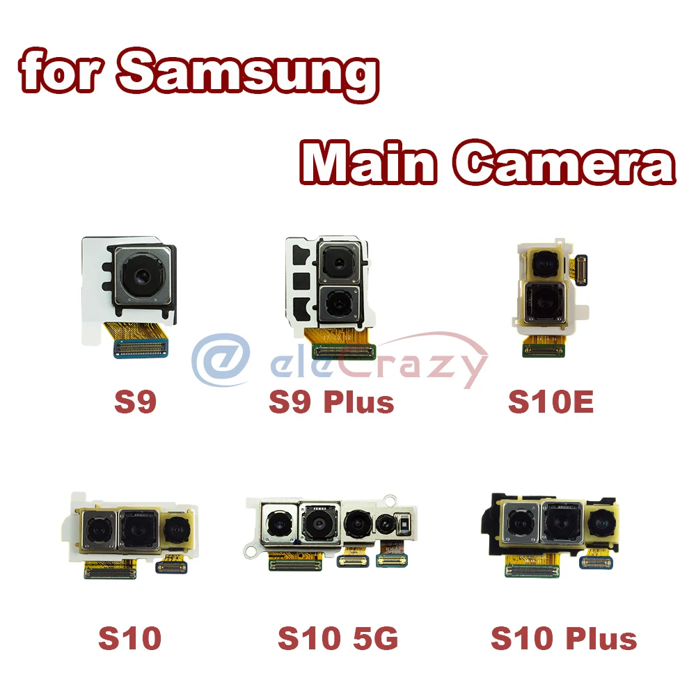 Original de Volta Principais Traseira do Módulo da Câmera para Samsung Galaxy S9 Mais S10 5G S10e S10 Flex Plus Cabo de Fita Testado
