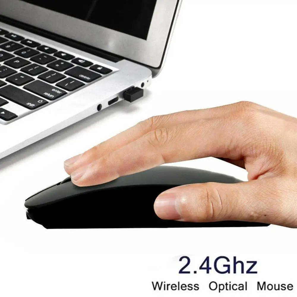 Jogos de ratos os Ratos de mouse wirelesss Ultra-fino para PC, Mac Preto para dota 2 silent mouse mais vendido Ergonômico Acessórios de jogos