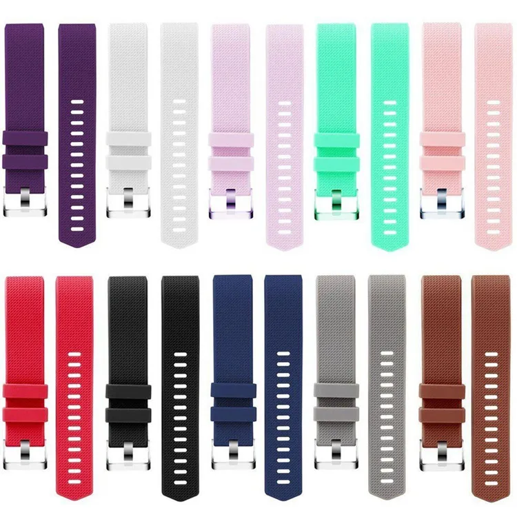 Cor pura Silicone Macio Substituição Faixa de Relógio Pulseira de Relógio para o Fitbit Carregar 2 Mulheres Homens Negros Correia de Pulso a Correia Para o FitBit 2