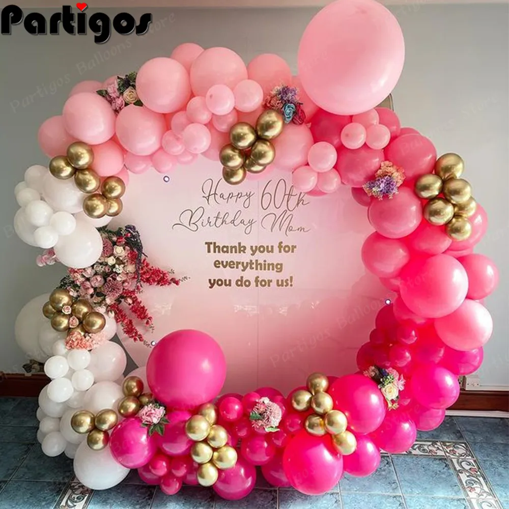 149pcs Rosa Balão Vermelho Garland Arco Kit de Macaron cor-de-Rosa Balão Conjunto de Casamento, Festa de Aniversário, Decorações de Hélio Globos de Chuveiro do Bebê