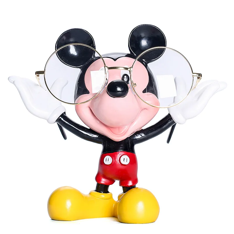 Disney Mickey Mouse bonito dos desenhos animados criativo óculos de prateleira de copos de decoração de casa de exibição adereços óculos de sol de suporte a decoração home