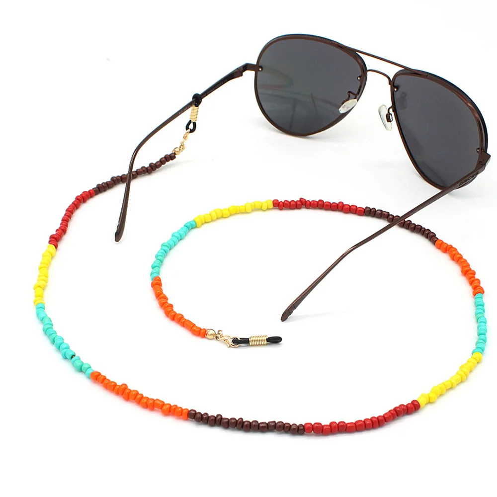 Multicolor Óculos de sol Frisado Cadeia de Óculos Óculos de Alça de Óculos de Cabo de Mulheres de Óculos Acessórios