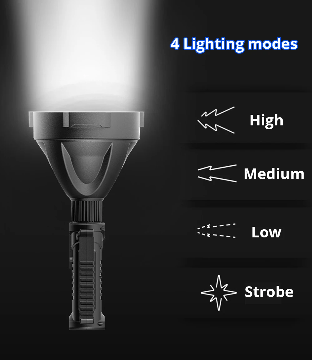 XHP50/XHP90 Potente Lanterna LED Super Brilhante Portáteis, Projectores Impermeável Holofote USB Tocha 8000 Lúmen Dropshipping