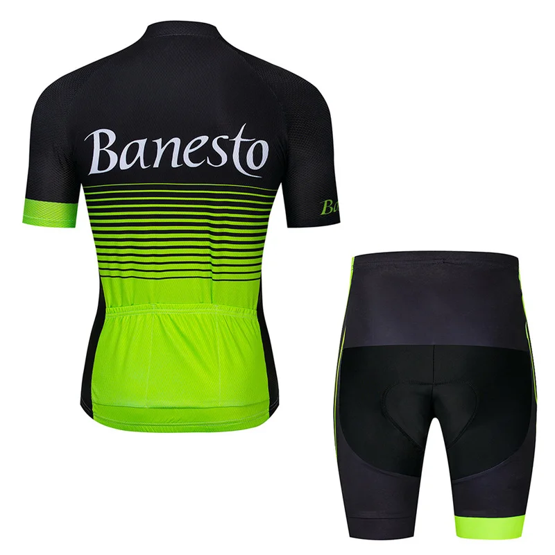 Equipe de 2021 Pro Banesto Ciclismo Jersey Conjunto de Homens com Roupas de Verão de Bicicleta de Estrada de Camisas de Terno de Bicicleta Jardineiras, Shorts MTB Desgaste Maillot