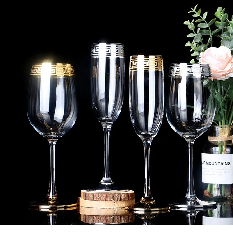 Cristal de vinho tinto copo de vidro conhaque, champanhe copo alto de vidro de vinho de cristal vermelho vinho de mesa de jantar em vidro de água para uso doméstico de vidro go