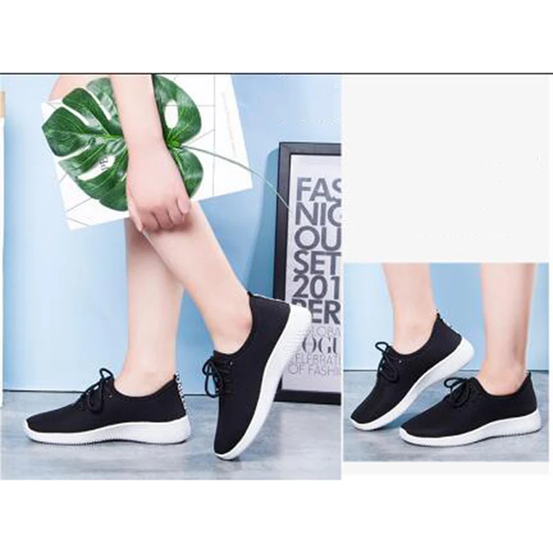 2020 Moda feminina Respirável Tênis Voando Tecer Meias Sapatos Sapatilhas Casuais Sapatos de Estudante Tênis Calçados Esportivos