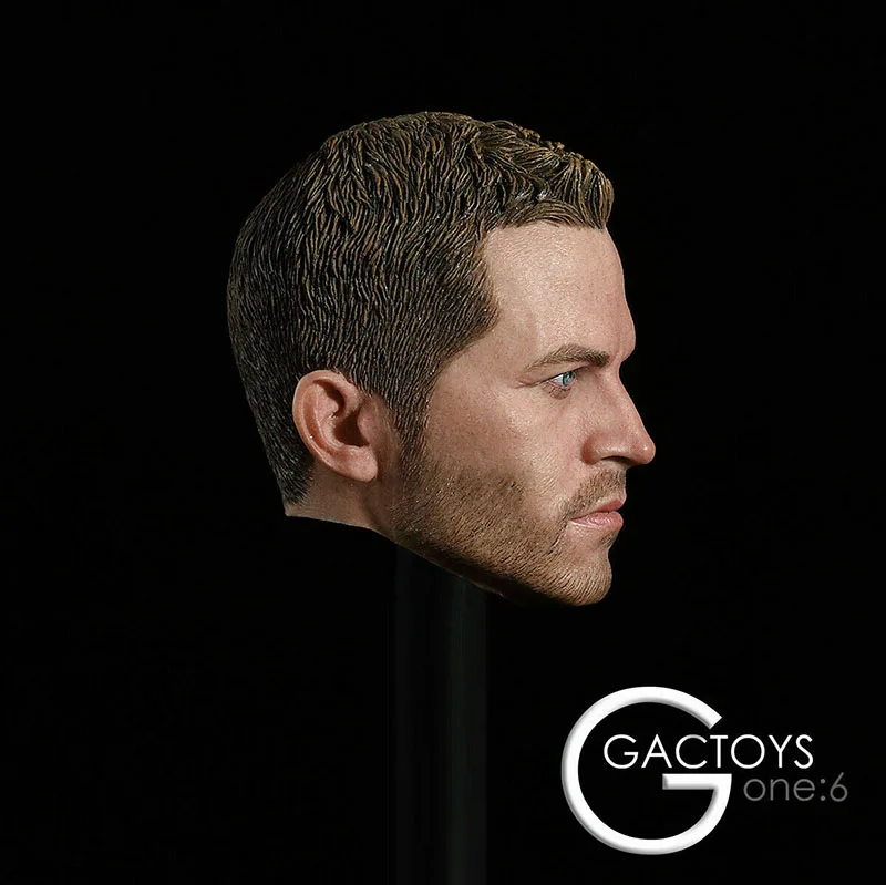 GACTOYS 1/6 Paul Walker Head Sculpt GC028 Masculino Soldado Cabeça de Escultura de Ajuste 12