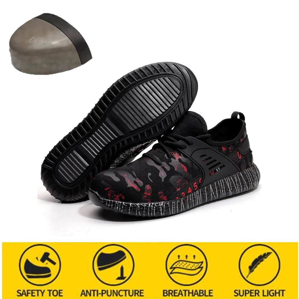 Dorpshipping Segurança Sapatos Sapatos de Desporto de Homens resistente ao Desgaste, Anti-esmagamento Anti-perfuração de Segurança de Protecção, Sapatos de Trabalho
