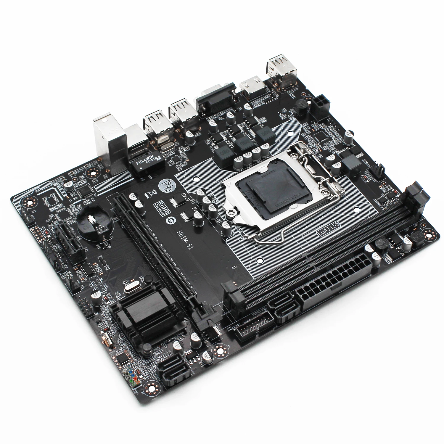 H61 placa-mãe LGA 1155 kit gamer de pc com processador Intel Pentium G2130 processador memória DDR3 8GB(2*4GB) 1600mhz trabalho de memória RAM H61M-S1
