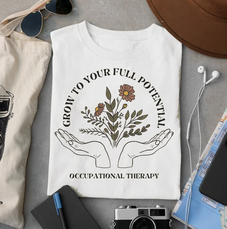 Terapia ocupacional flores gráfico unissex em algodão puro grunge tumblr hipster vintage t-shirt dom de street style dos 90 anos do partido tops