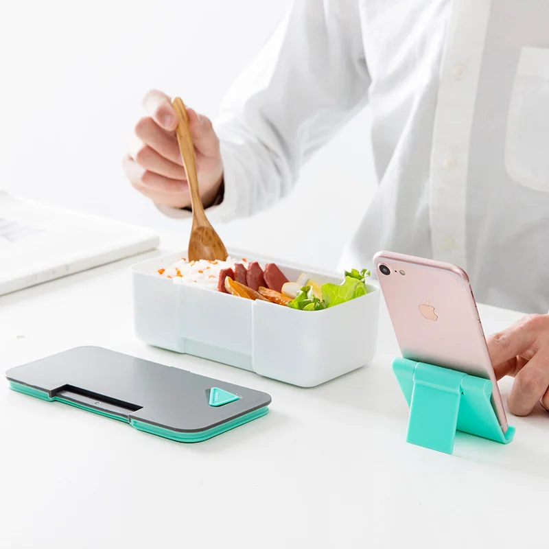 Criativas de Estilo Japonês, Microondas Caixa de Almoço de Titular do Telefone Portátil à prova de Vazamento de Bento Almoço Caixa de Meninos e Meninas Bento Caixa de Almoço