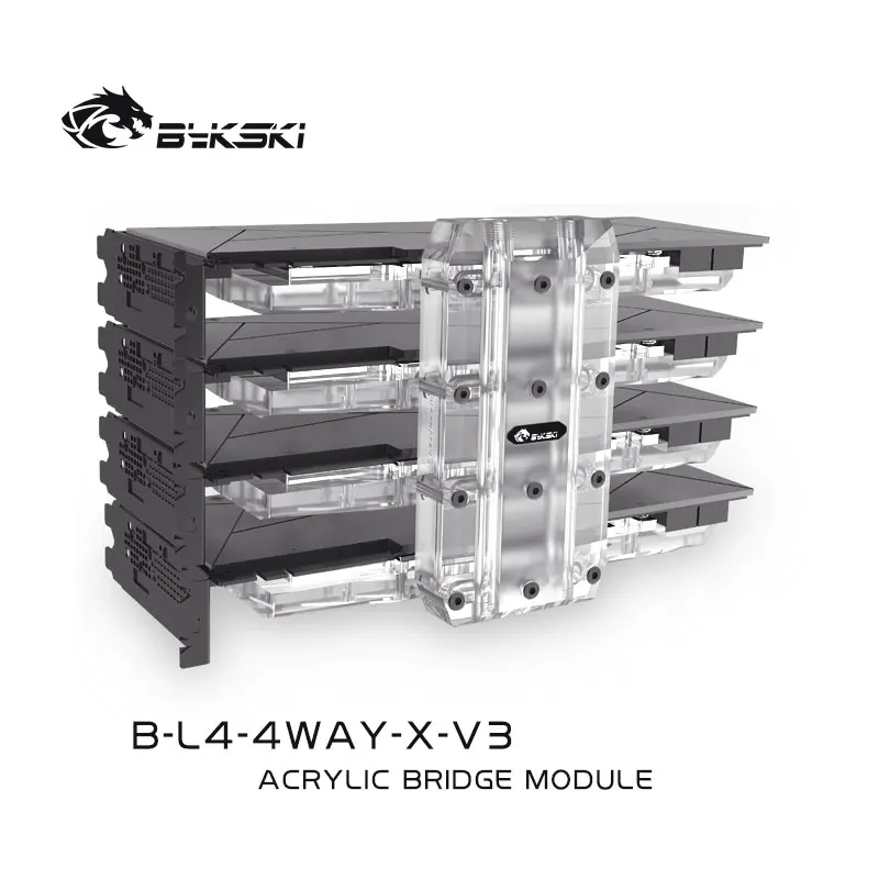 Bykski multi-placa de vídeo conexão de construído-em SLI módulo, Água GPU bloco de conexão, B-L4/6-2/3/4WAY-X-V3
