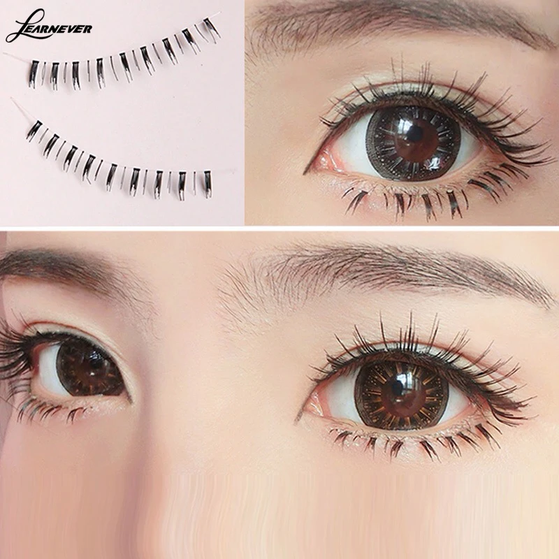 10 Pares de Maquiagem Artesanal Natural Cílios Inferiores Clarear Cílios Falsos Ferramentas de Cílios Para as Mulheres de Olho Inferior Maquiagem dos Olhos Inferior Y X3B3