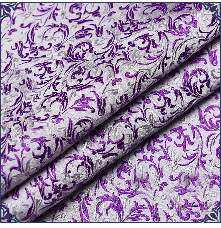 Floral estilo de damasco de seda de cetim brocado tecido jacquard traje de estofamento de móveis cortina de roupas material