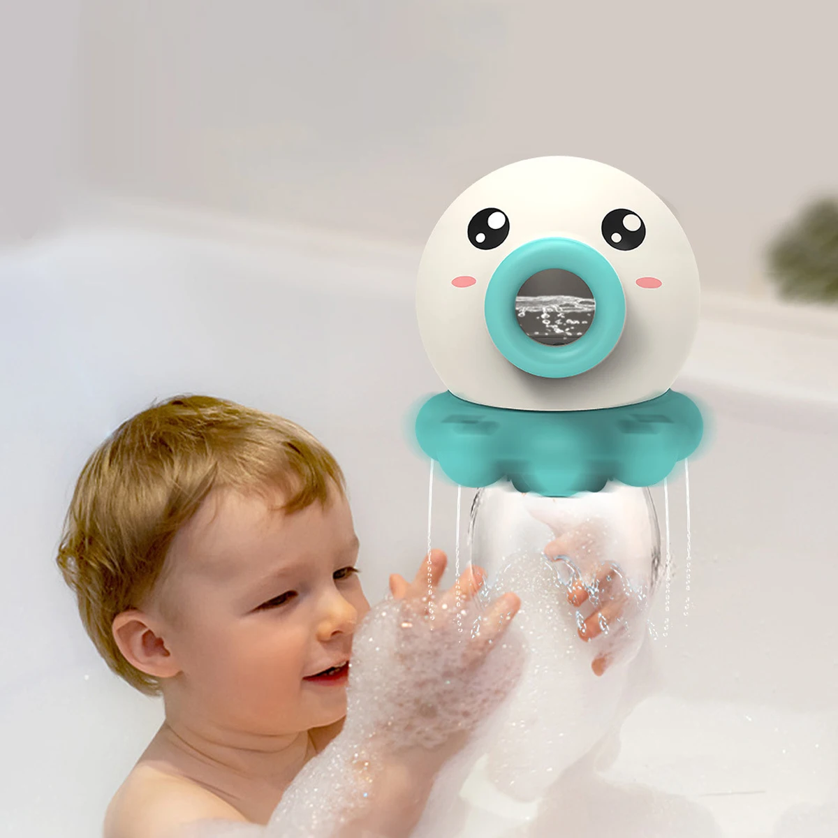 Novidade Banheira De Bebê Brinquedos Para A Banheira De Água Jogo De Presentes Anel De Tração Spray De Água Submarino Brinquedos Animal Bonito De Aspersão De Brinquedos Para O Banho Do Bebé