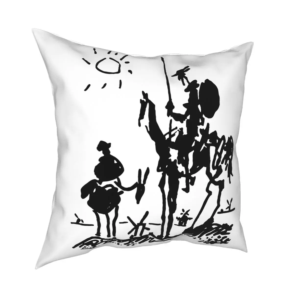 De Picasso a Arte da Pintura fronha de Decoração Quixote, cavaleiro Capa de Almofada Jogar Travesseiro para a Casa de Impressão frente e verso