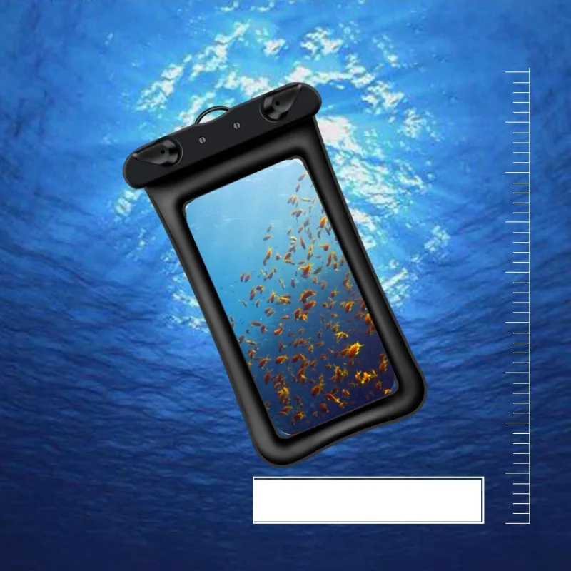 Saco impermeável do Telefone Móvel de tpu para iPhone X 11 Subaquáticas Luminosas Caso de Telefone de Tampa em PVC transparente Lacrado Nadar Caso