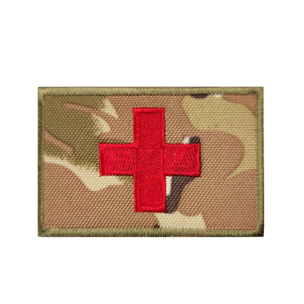 Reflexivo/EmbroideryPVC Emblemas Braçadeira Tático Emblema do Patch Médico da Cruz Vermelha Ajuda Bordado EMT de Resgate Paramédico