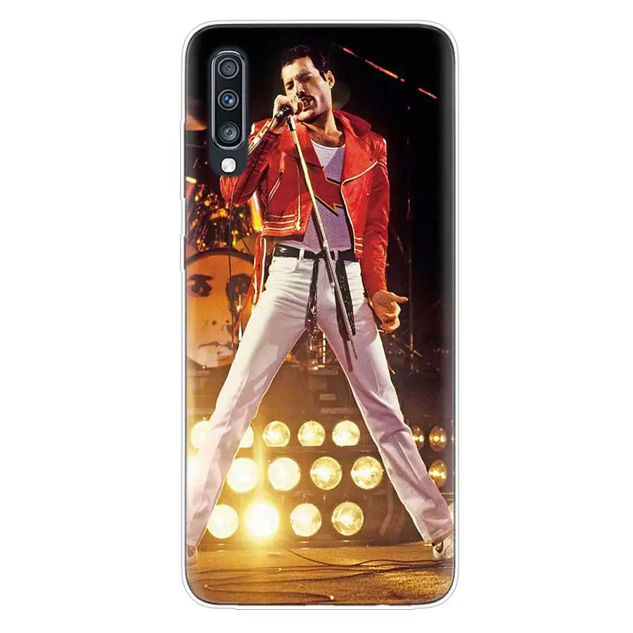 Freddie Mercury do Queen banda Soft Phone Case Para Samsung Galaxy A51 A71 A50 A70 A20 A30 A40 A10 A20E J4, J6 A6 A7 A8 A9 2018 Tampa