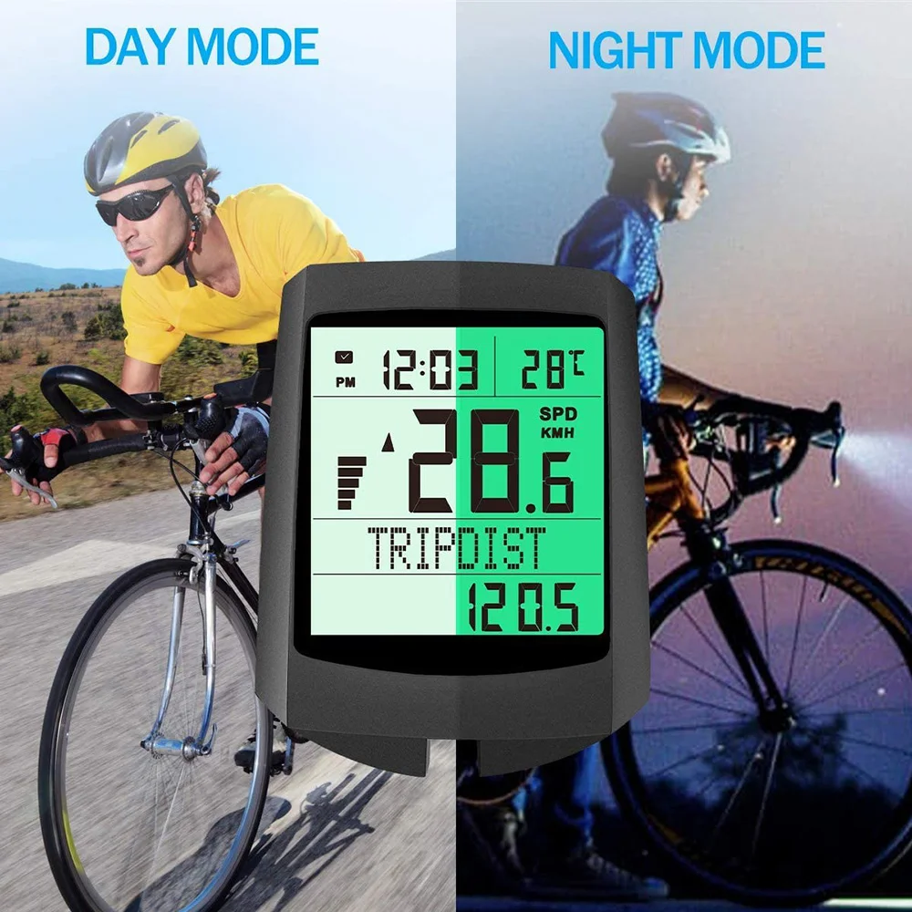 Moto Medidor de Velocidade Digital, Computador de Bicicleta com Multifunções Impermeável Esportes Sensores GPS Velocímetro Para Impermeável BTT