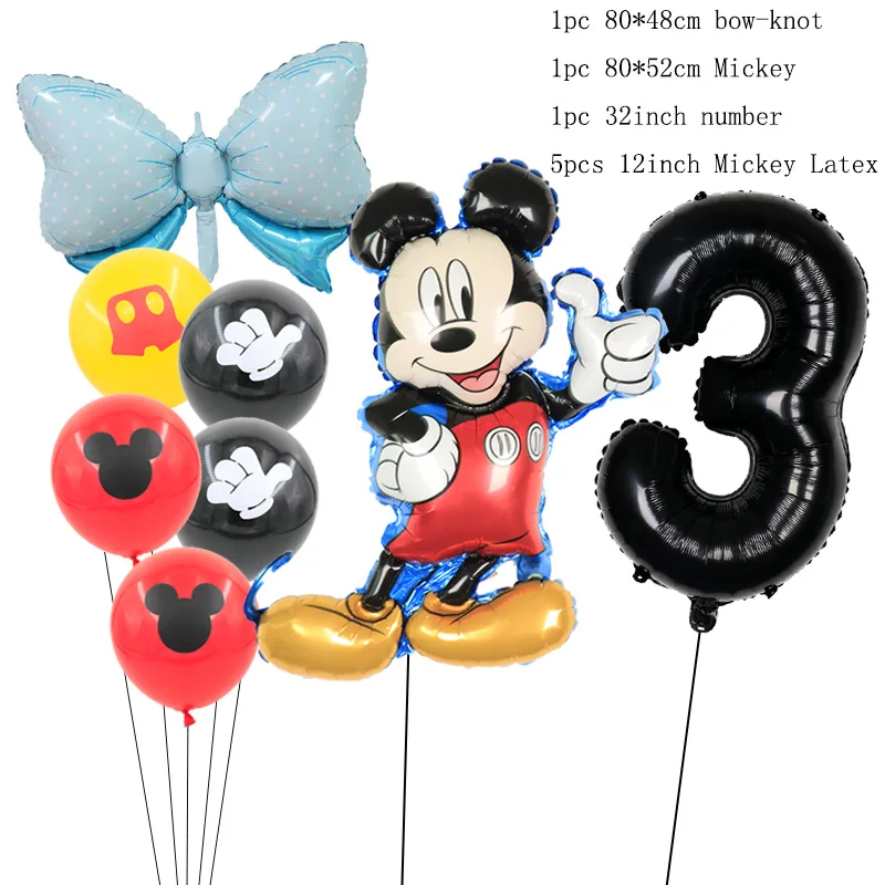 1Set Mickey Mouse Minnie Balões Folha Parque Temático da Disney Kids Feliz Festa de Aniversário, Decorações Globos de Presentes Para Crianças