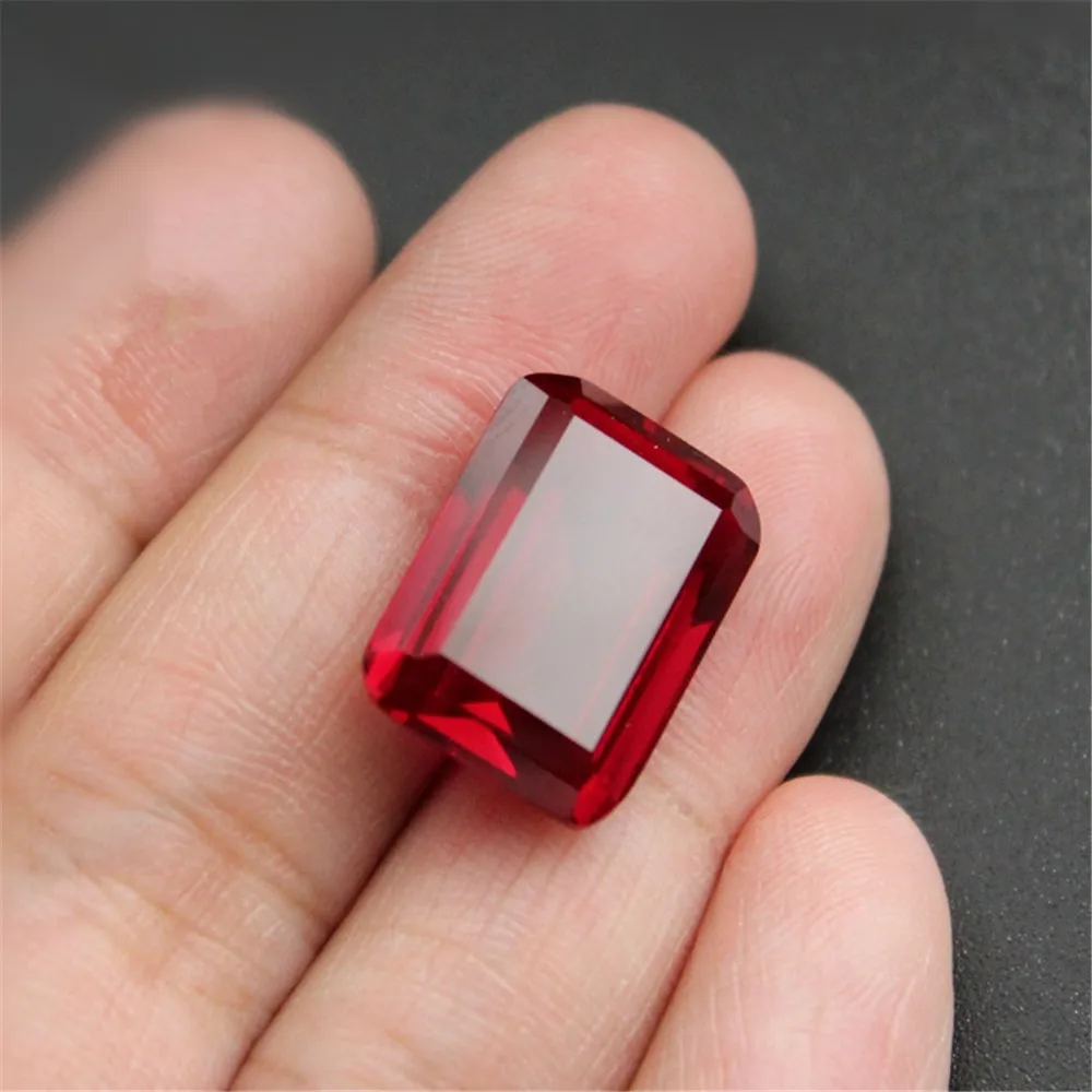 Joanlyn de Alta Qualidade Ruby Retângulo Facetada pedra preciosa Esmeralda Corte Ruby Gem Vários Tamanhos para Escolher C36R