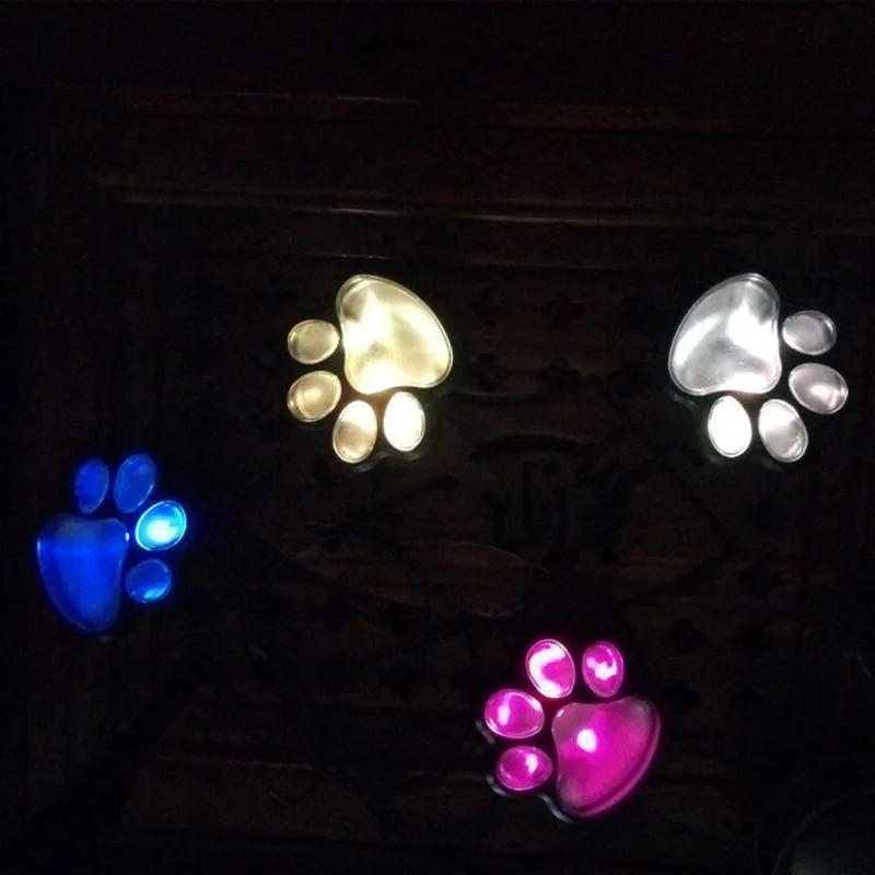 Solar Gato Animal de Impressão de Pata Luzes 4pcs DIODO emissor de energia Solar, Lâmpadas ao ar Livre, lâmpada de rua LED Caminho de Iluminação Decorativa Pegadas da Lâmpada