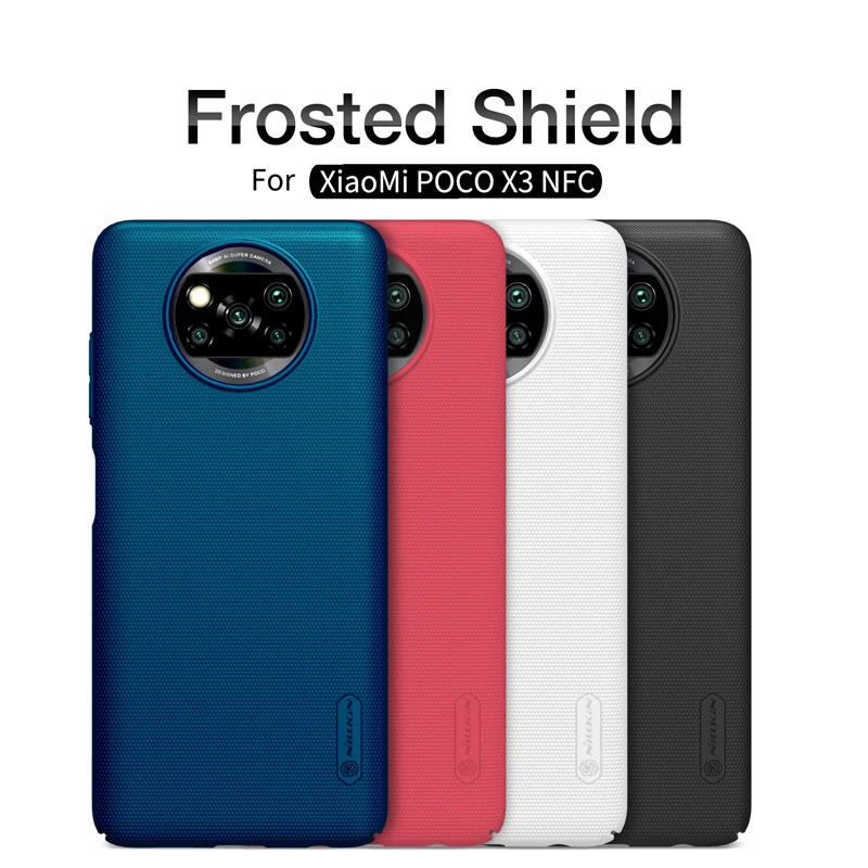 Para Xiaomi Poco X3 NFC Caso NILLKIN Super Fosco Escudo de Plástico Rígido Telefone Casos Poco X3 Pro Escudo Anti-impressão digital