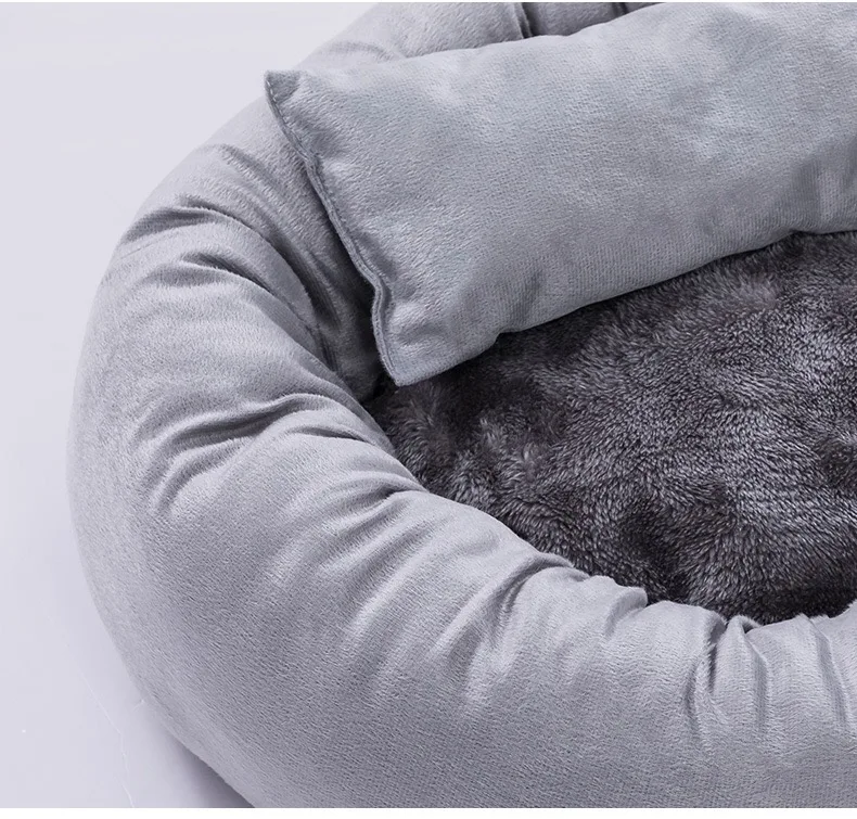 A orelha de gato Gato cama em torno quente de estimação cama, casa de cachorro de pelúcia cama quente saco de dormir sofá almofada ninho cachorro gato gatinho -1