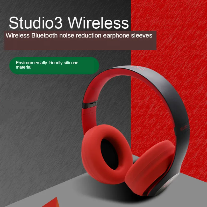 Fone de ouvido de silicone, tampa de proteção para o Bate Studio3 sem Fio Bluetooth fone de ouvido capa
