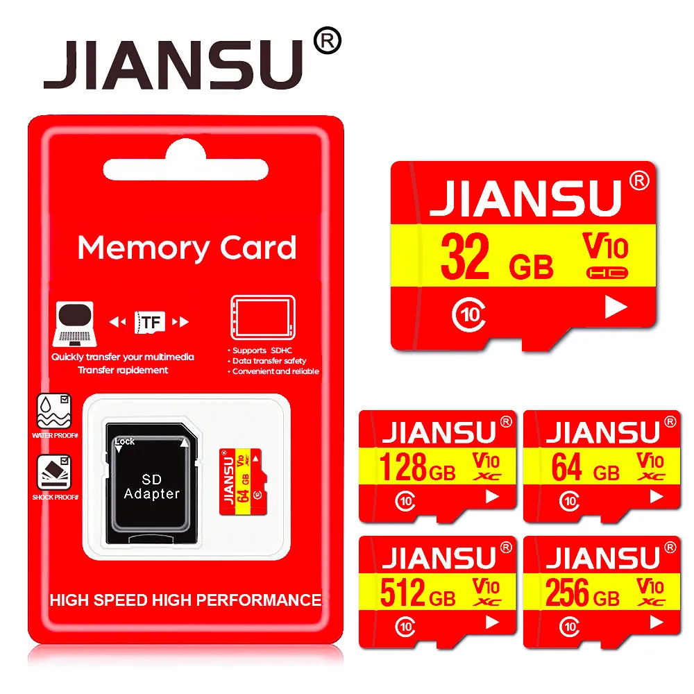 Cartão de memória de 32GB e 128GB 64GB Ultra A1 Cartão Micro SD de 256 GB 8GB 16GB UHS-I TF Cartão de Class10 MicroSD para Smartphone/MP3/MP4
