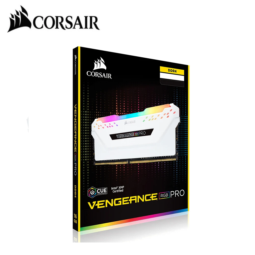 A CORSAIR Vengeance 16GB(2X8) RGB PRO Memoria RAM Módulo de canal Duplo DDR4 PC4 3000Mhz 3200Mhz DIMM C16 C18 RGB Memória Memoria Ram