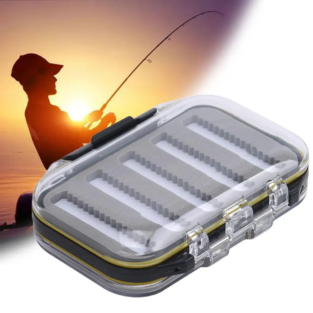 Caixa de pesca Leve, Tamanho de Bolso Prático Duplo-lados Caixa de equipamento para a Água Salgada Voa Gadget Caixa de Acessórios de Pesca