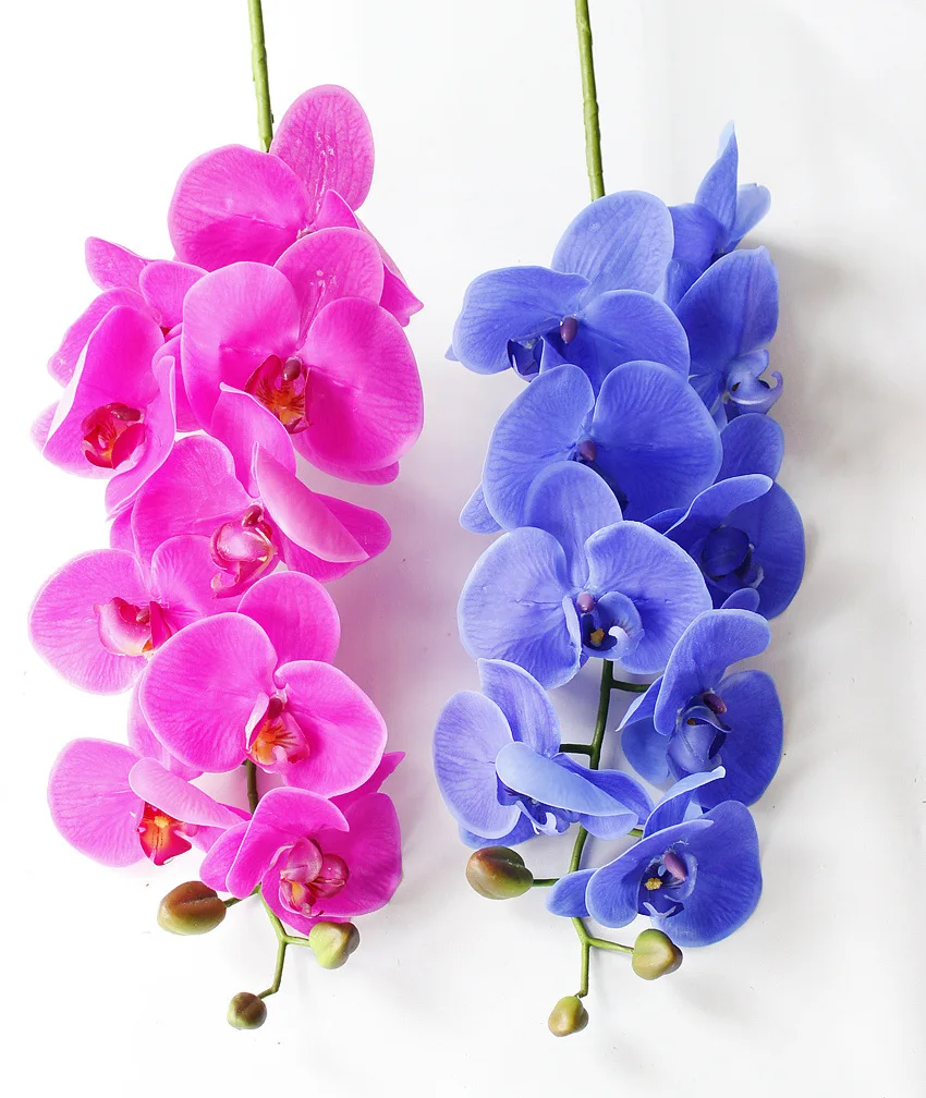 106cm de Látex Borboleta de Orquídea Flores Artificiais de Alta Qualidade Falso de Flores para Decorar Casamento, Decoração de Festa Acessório