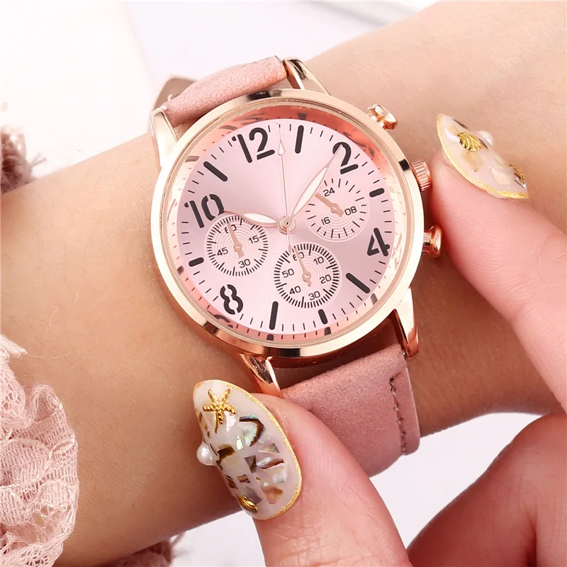 WOKAI NOVO Assistir a Mulher de Moda Casual Cinto de Couro, Relógios Simples Senhoras' Pequeno Mostrador Relógio de Quartzo de Vestido de Relógios de pulso Reloj mujer
