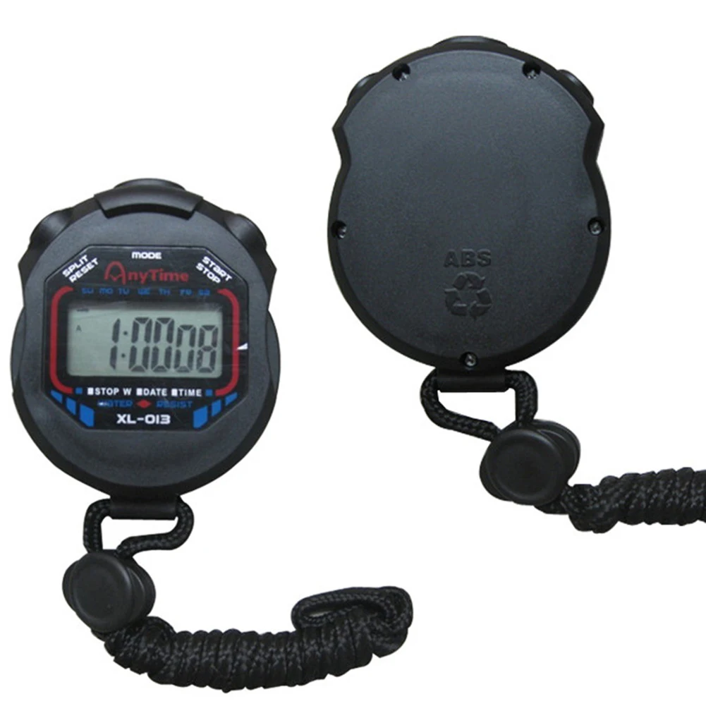 Esportes Cronómetro cronômetro de Mão Digital Cronógrafo Contador Temporizador Impermeável Alarme Cronômetro com Cadeia