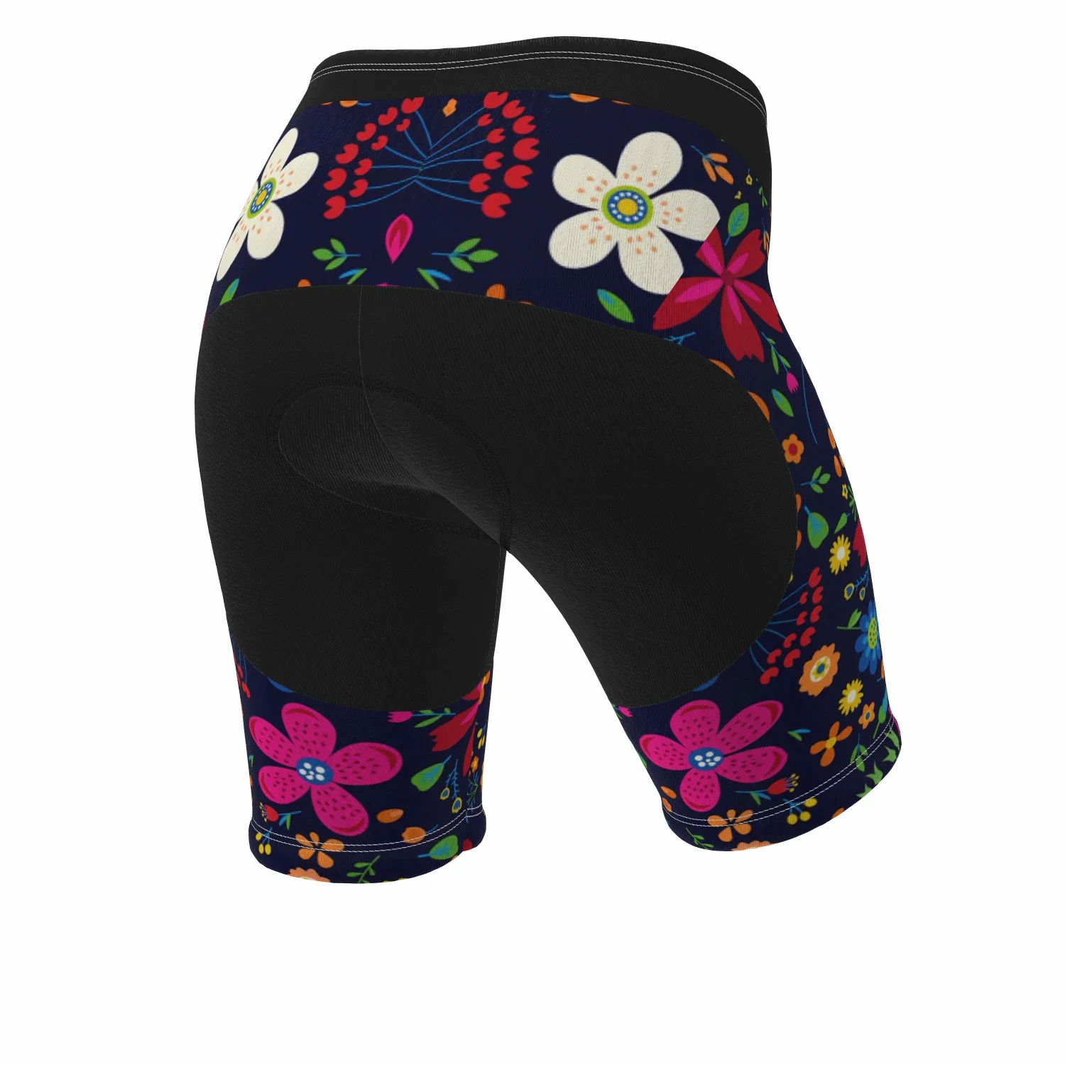 Mulheres de Shorts de Ciclismo de Verão do Spandex do Poliéster Moto Shorts Calças Acolchoadas Shorts / Camurça 3D Pad Respirável Esportes Floral Botani