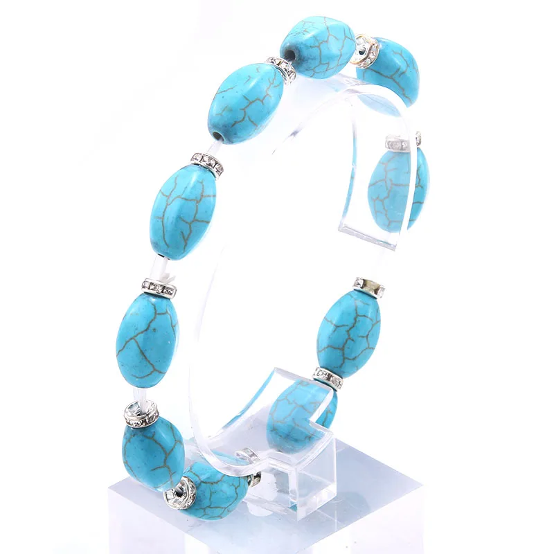 2021 Novo mais quente de encanto de Pedra Natural Perla o Bracelete do Encanto Azul Pingente Vertente Braceletes, Pulseira de Mulheres de Jóias de Moda