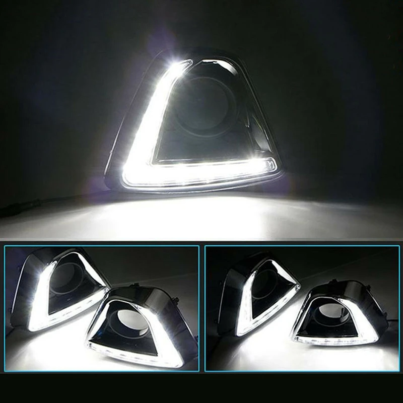 2Pcs Carro LED DRL luzes Diurnas de Nevoeiro Sinal de volta da Lâmpada para o Mazda CX-5 de 2012 a 2016