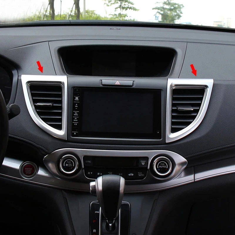 ABS Fosco Para Honda CRV CR-V 2012 2013 2016 Carro condicionador de ar Saída de ar decoração Tampa da Guarnição de carro estilo Acessórios