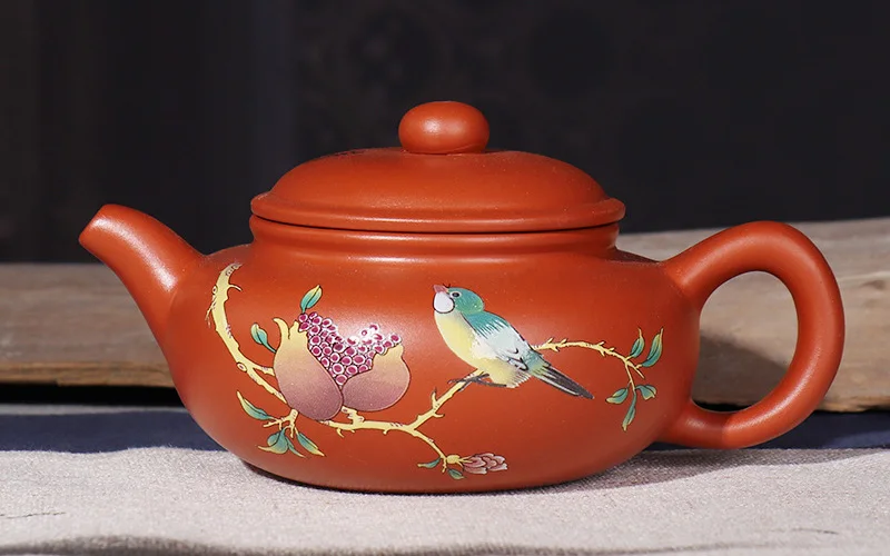 200ml&300ml, Pintados à Mão, Yixing bule de chá feito a mão Roxo argila Verde chá de panela Kung Fu Zisha bule de chá