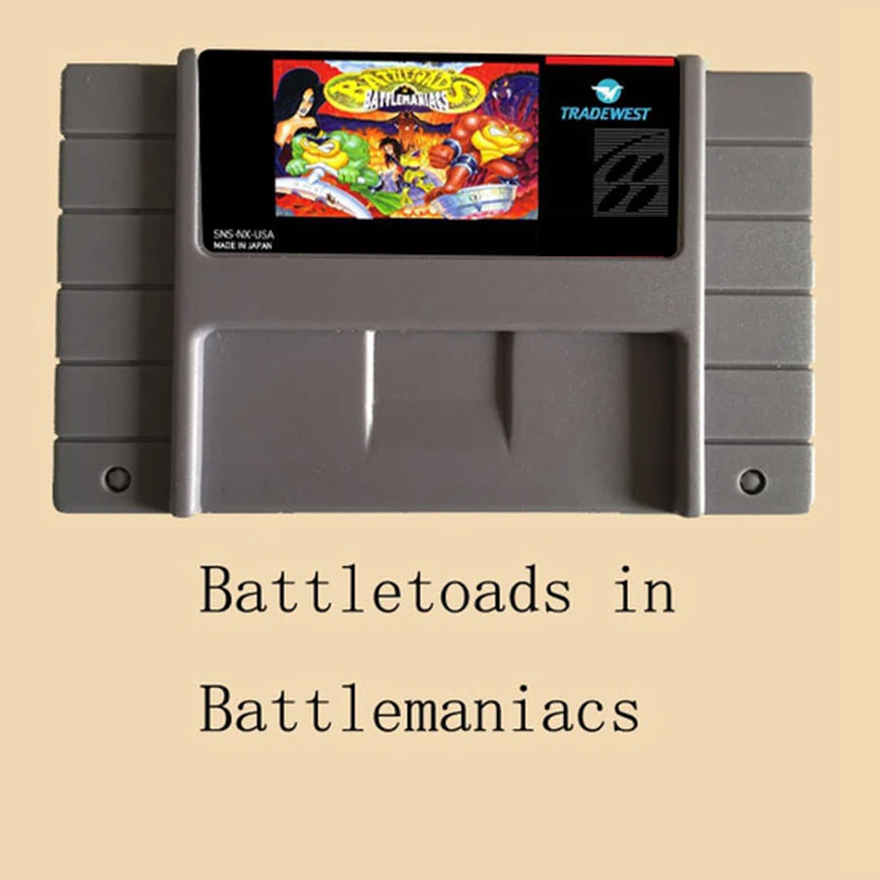 Battletoads in Battlemaniacs 16 bits Grande de cor Cinza Jogo de cartas Para NTSC/PAL Jogador de Jogo
