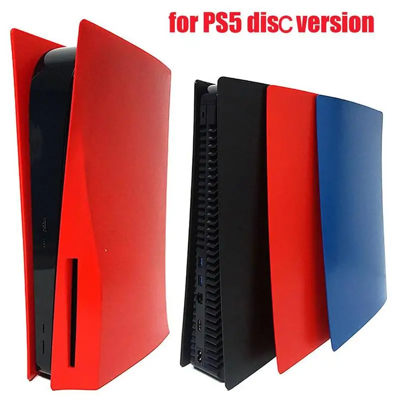 Novo Preto/Vermelho/Azul Pele Shell do Caso da Substituição da Tampa de Chapa para PS5 Jogo de Console de Jogos, Anti-risco